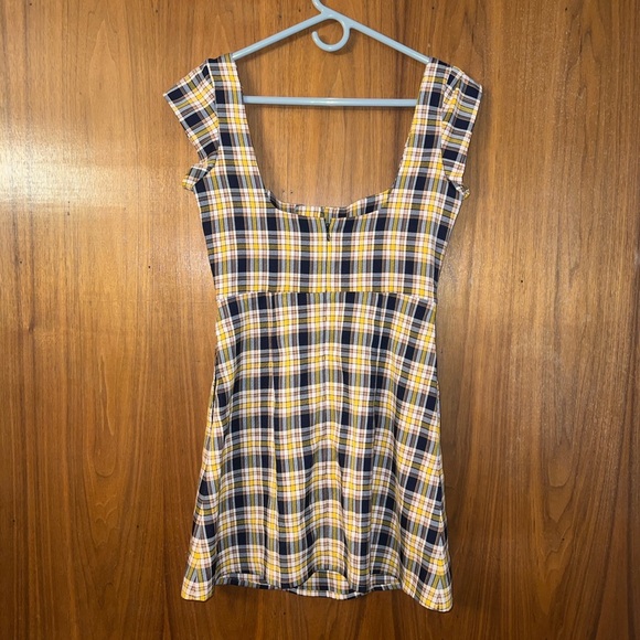 Capulet Lera Yellow Dixon Plaid Short Sleeve Mini Dress Size S - Picture 4 of 6